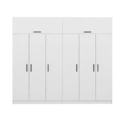 Witte Houten Kledingkast | Melamine Coating | Meerdere Planken". -Emob 506MNR2864 20 204 0053