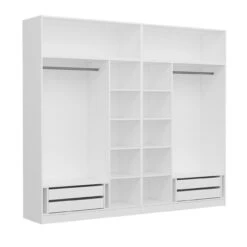 Witte Houten Kledingkast | Melamine Coating | Meerdere Planken". -Emob 506MNR2864 20 205 88ad
