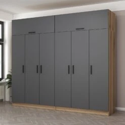 Woody Kledingkast | Antraciet | 100% Gecoat Spaanplaat