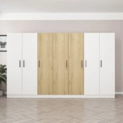 Moderne Houten Kledingkast | Wit Notenhout