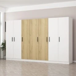 Moderne Houten Kledingkast | Wit Notenhout 15 Moderne Houten Kledingkast | Wit Notenhout -Emob 506MNR2922 20 202 ea50