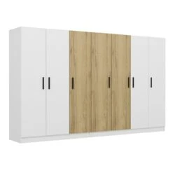 Moderne Houten Kledingkast | Wit Notenhout 11 Moderne Houten Kledingkast | Wit Notenhout -Emob 506MNR2922 20 207 373d