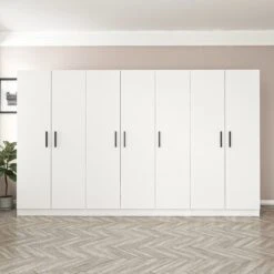 Woody Kledingkast | 100% Melamineplaat | Wit".