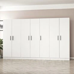 Woody Kledingkast | 100% Melamineplaat | Wit". -Emob 506MNR2924 20 202 2331