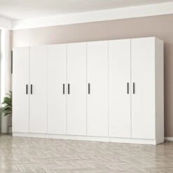 Woody Kledingkast | 100% Melamineplaat | Wit". -Emob 506MNR2924 20 203 8d71