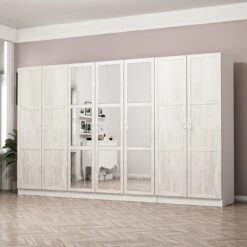 Stijlvolle Woody Fashion Kledingkast | 100% Melamine Gecoat | Ruim En Chique | Witte Kleur". -Emob 506MNR2939 20 202 e9b8