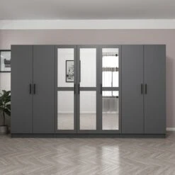 Moderne Antracietkleurige Kledingkast Van Woody Fashion". -Emob 506MNR2956 20 202 102f
