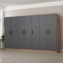 Antraciet Garderobekast | Woody Fashion | 100% Melamine Gecoat