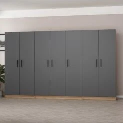 Antraciet Garderobekast | Woody Fashion | 100% Melamine Gecoat -Emob 506MNR3107 20 203 80c9