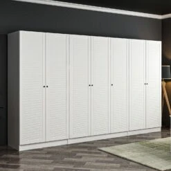 Moderne Witte Garderobekast | Woody Fashion | 100% Melamine". -Emob 506MNR3129 20 202 4cdd