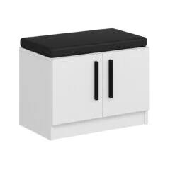 Moderne Witte Zaalstandaard | Woody Fashion | 100% Melamine | 60x42x37cm -Emob 506MNR3144 20 204 325e