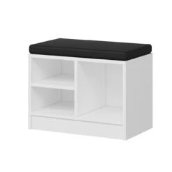 Moderne Witte Zaalstandaard | Woody Fashion | 100% Melamine | 60x42x37cm -Emob 506MNR3144 20 207 2f8b