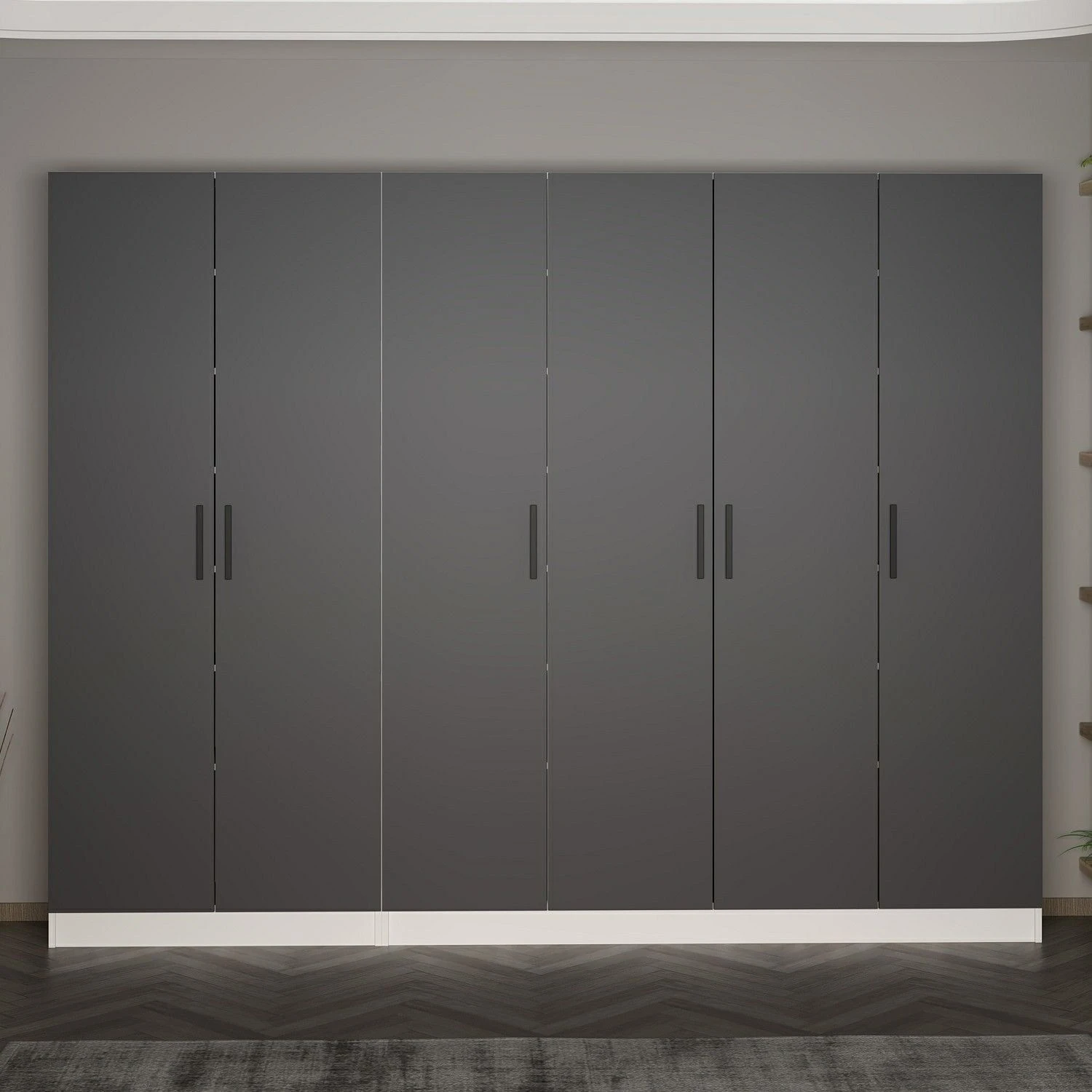 Moderne Antraciet Houten Kapstok 2 Moderne Antraciet Houten Kapstok - Afbeelding 2