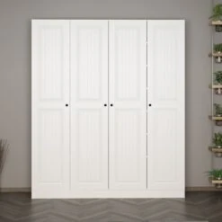 Moderne Witte Zaalstandaard | Woody Fashion | 180x210x35cm -Emob 506MNR3219 20 202 b4f4