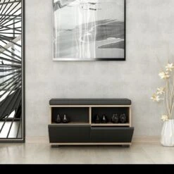 Woody Fashion Schoenenkast | 100% Melamine Noten Zwart -Emob 506MNR3330 20 207 9874