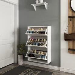 Woody Fashion Schoenenkast | 18mm Dik, 70x109x25cm | Wit -Emob 506MNR3331 20 204 8ba6