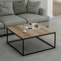 Stijlvolle Woody Fashion Salontafel, 100% Melamine Gecoat, 18mm Dik, 90x42x90cm, Dore