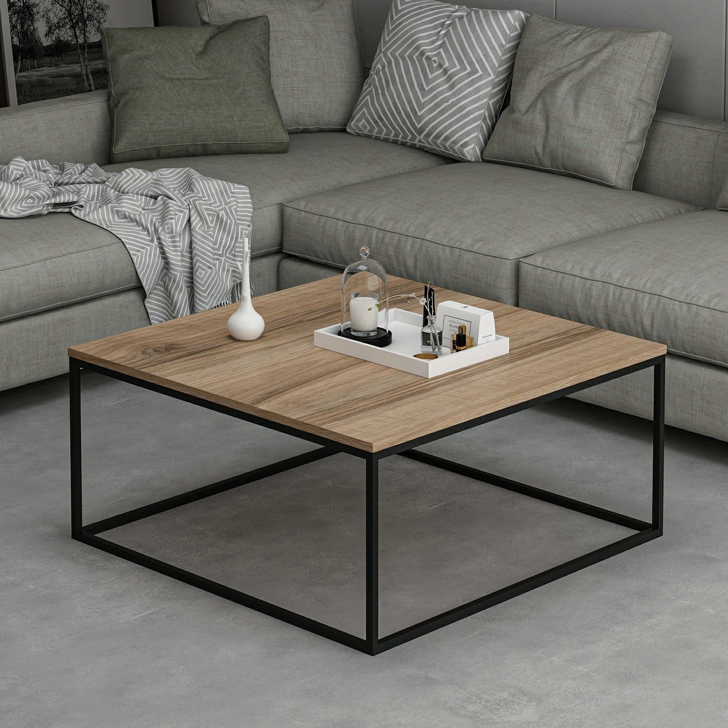 Stijlvolle Woody Fashion Salontafel, 100% Melamine Gecoat, 18mm Dik, 90x42x90cm, Dore 7 Stijlvolle Woody Fashion Salontafel, 100% Melamine Gecoat, 18mm Dik, 90x42x90cm, Dore - Afbeelding 7