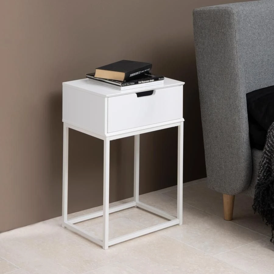 Nachtkastje Mistra 1 Lade - Wit 1 Nachtkastje Mistra 1 Lade - Wit