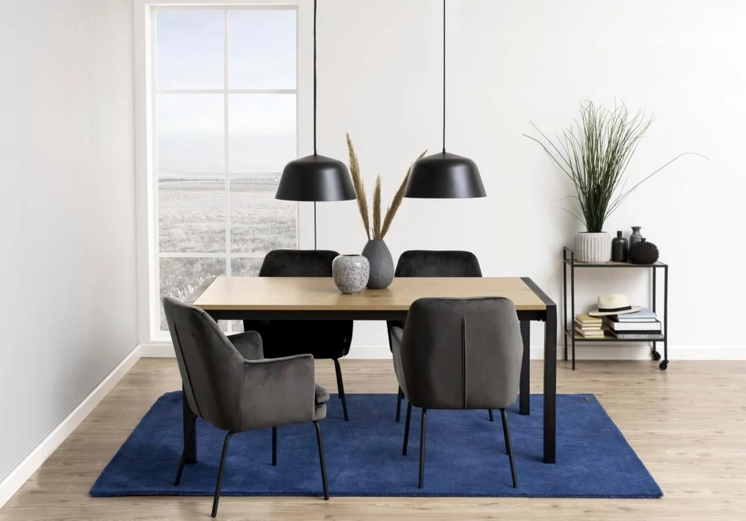 Keukentrolley Dover 60cm - Zwart/wilde Eik 2 Keukentrolley Dover 60cm - Zwart/wilde Eik - Afbeelding 2