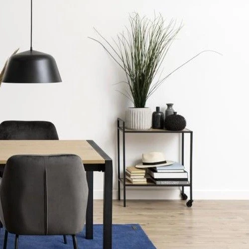 Keukentrolley Dover 60cm - Zwart/wilde Eik 3 Keukentrolley Dover 60cm - Zwart/wilde Eik - Afbeelding 3