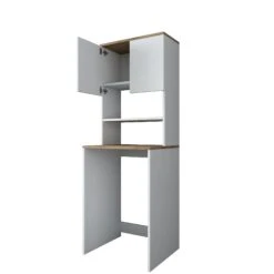 Wren Wasmachinekast | 100% Gemelamineerd Board | 18mm Dik | Wit Walnoot -Emob 543WRN1201 20 2010 461e