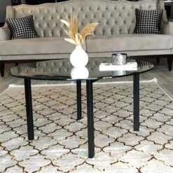 Locelso Salontafel | 6mm Dik | 100% Metaal En Gehard Glas -Emob 552NOS1409 20 205 5ff8