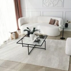 Locelso Salontafel | 100% Gehard Glas | Metalen Poten | Zwart -Emob 552NOS1430 20 205 f97a