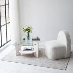 Locelso Salontafel | Massief Grenenhouten Frame | Wit