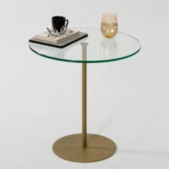 Locelso Bijzettafel | 100% Gehard Glas | Metalen Frame | Goud -Emob 552NOS1462 20 204 e878