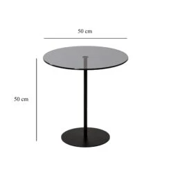 Locelso Bijzettafel | 100% Gehard Glas En Metalen Frame | 50x50x50cm | Zwart Donkergrijs 7 Locelso Bijzettafel | 100% Gehard Glas En Metalen Frame | 50x50x50cm | Zwart Donkergrijs -Emob 552NOS1468 20 204 6db7