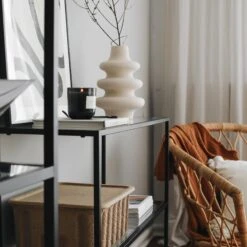 Locelso 100% Commode Van Gehard Glas | 100% Metalen Frame | Zwarte Kleur -Emob 552NOS1902 20 207 cee0