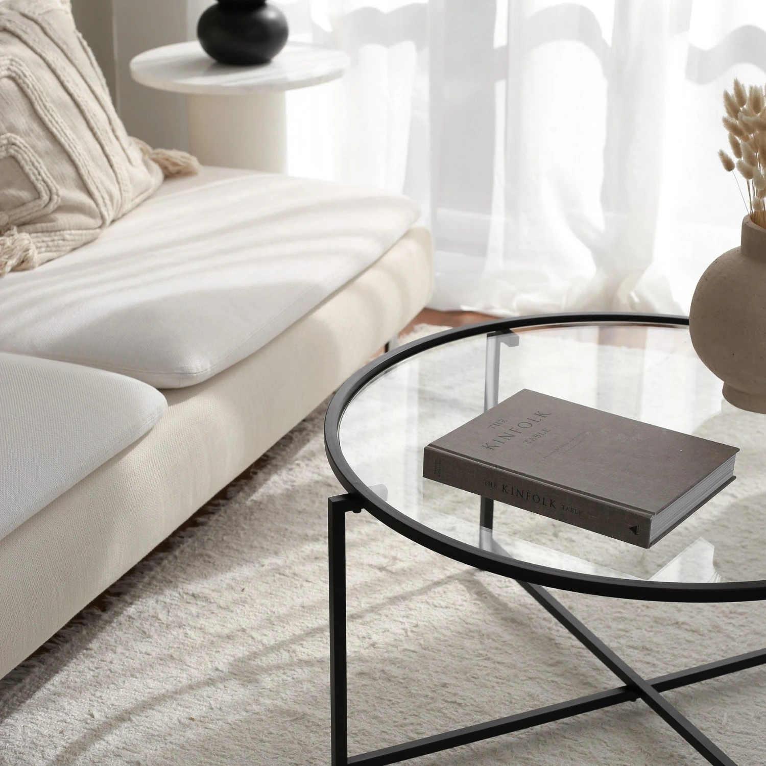 Locelso Salontafel | 100% Gehard Glas | Mat Zwart 4 Locelso Salontafel | 100% Gehard Glas | Mat Zwart - Afbeelding 4