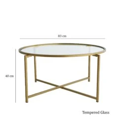 Locelso Salontafel | 4mm Gehard Glas | 100% Metalen Frame | Goud 11 Locelso Salontafel | 4mm Gehard Glas | 100% Metalen Frame | Goud -Emob 552NOS2230 20 209 a09a