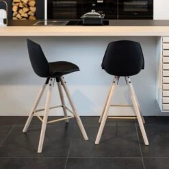 Counterstoel Sammy - Zwart/beige