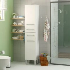 Kolomkast Tara Met 2 Deuren & 2 Lades - Wit