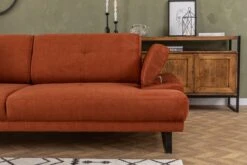 3-zits Slaapbank | Comfortabel En Stijlvol | Beukenhouten Frame | Oranje Kleur -Emob 560ARE1356 20 2010 52c5