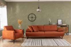 3-zits Slaapbank | Comfortabel En Stijlvol | Beukenhouten Frame | Oranje Kleur -Emob 560ARE1356 20 204 f3dd
