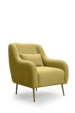 Stijlvolle Wing Chair | Modern Ontwerp | Beukenhouten Frame | Gele Kleur -Emob 560ARE1718 20 203 8609