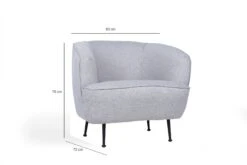 Artie Wing Chair | Beukenhouten Frame | Polyester Linnen Stof | Licht Grijs -Emob 560ARE1719 20 209 aa46