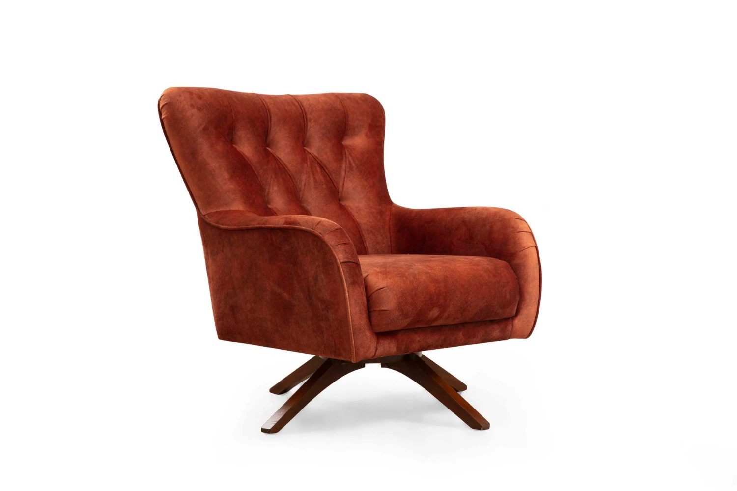 Artie Wing Chair | Beukenhout | Oranje 4 Artie Wing Chair | Beukenhout | Oranje - Afbeelding 4
