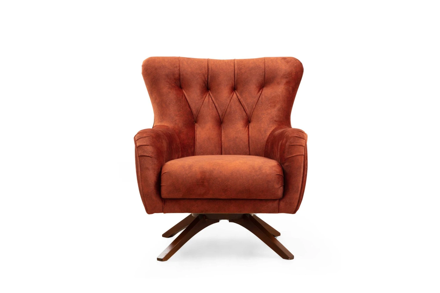 Artie Wing Chair | Beukenhout | Oranje 6 Artie Wing Chair | Beukenhout | Oranje - Afbeelding 6