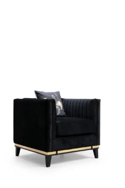 Artie Wing Chair | Beukenhouten Frame | Polyester Stof | Zwarte Poten