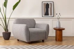 Artie Wing Chair | Beukenhouten Frame | Licht Grijs