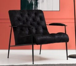 Artie Wing Chair - Beukenhouten Frame, Polyester Stof, 75x80x85 Cm