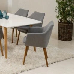 Eetkamerstoel Noria - Grijs/ Donkere Eik