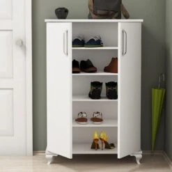 Almaren Schoenenkast | 18mm Melamine | 72x100x32 Wit -Emob 566BMS2106 20 203 c746