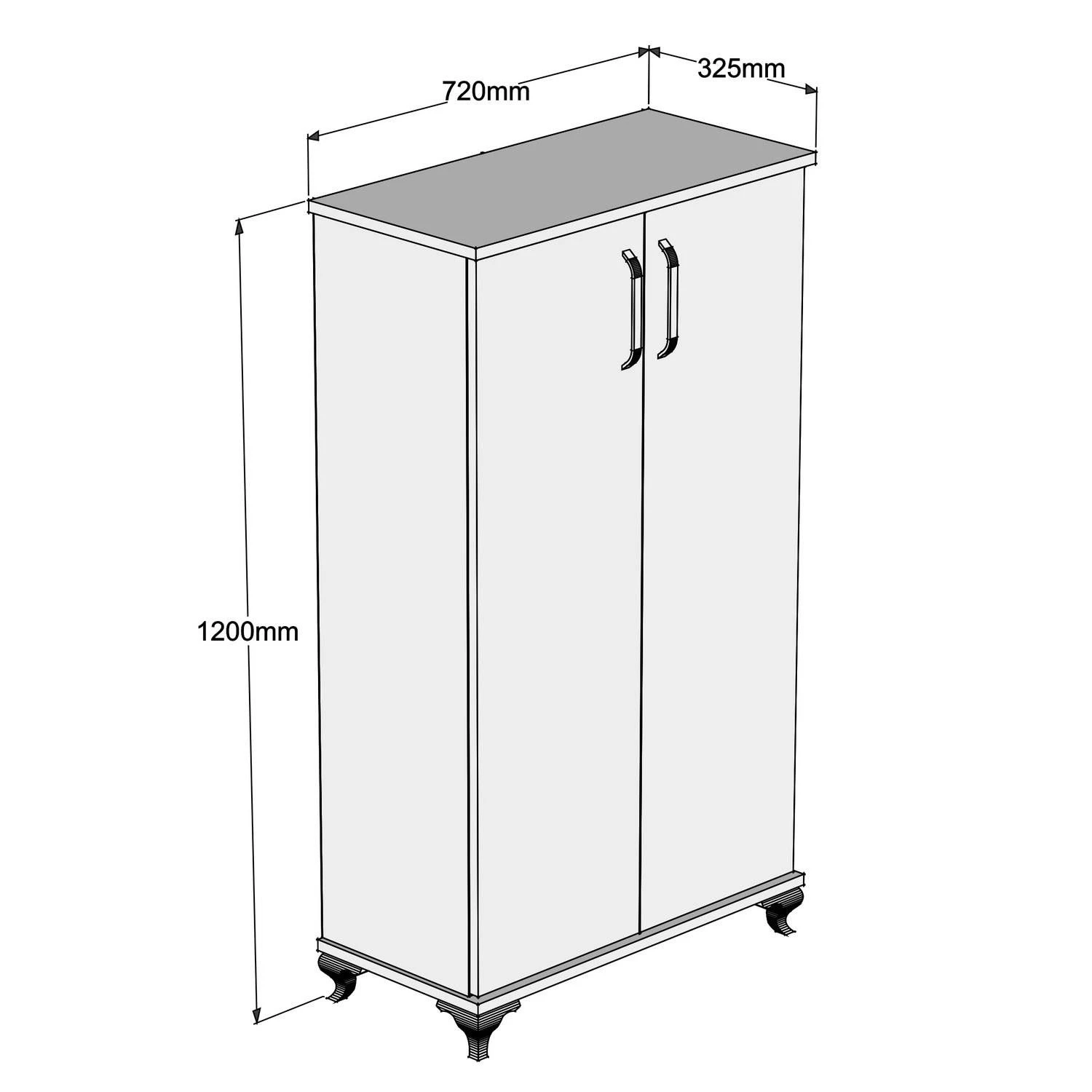 Almaren Schoenenkast | Walnoot Wit | 18mm Dikte 2 Almaren Schoenenkast | Walnoot Wit | 18mm Dikte - Afbeelding 2