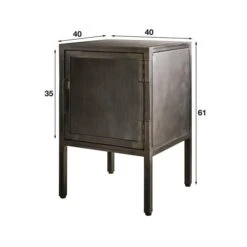 Nachtkastje Raft Metal 40x40x60cm Metaal - Grijs 5 Nachtkastje Raft Metal 40x40x60cm Metaal - Grijs -Emob 5870 44G 3 78cd