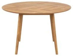 Ronde Eettafel Nalini 120x120cm Visgraatmotief, Eikenhout En Eikfineer -Emob 59212F53 7130 4054 A790 9669ACD215F7 26fd